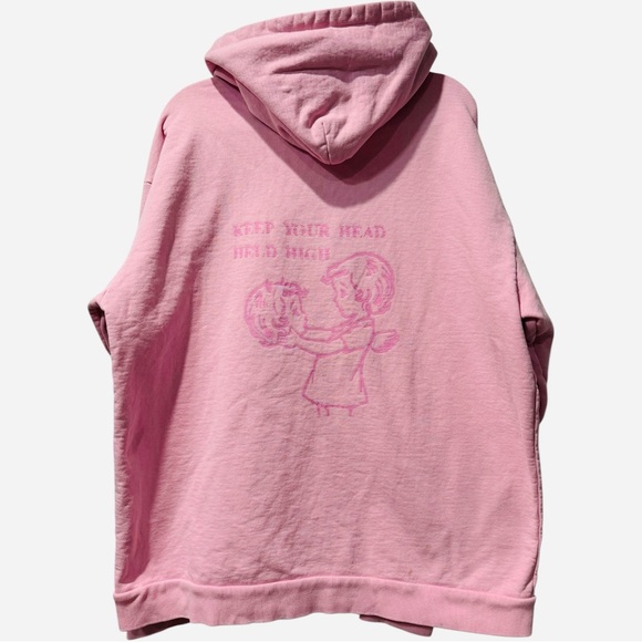 Boys Lie Dangerous Affection Thick Hoodie Dress in Baby Pink Oversized‎ One Size - Picture 3 of 4